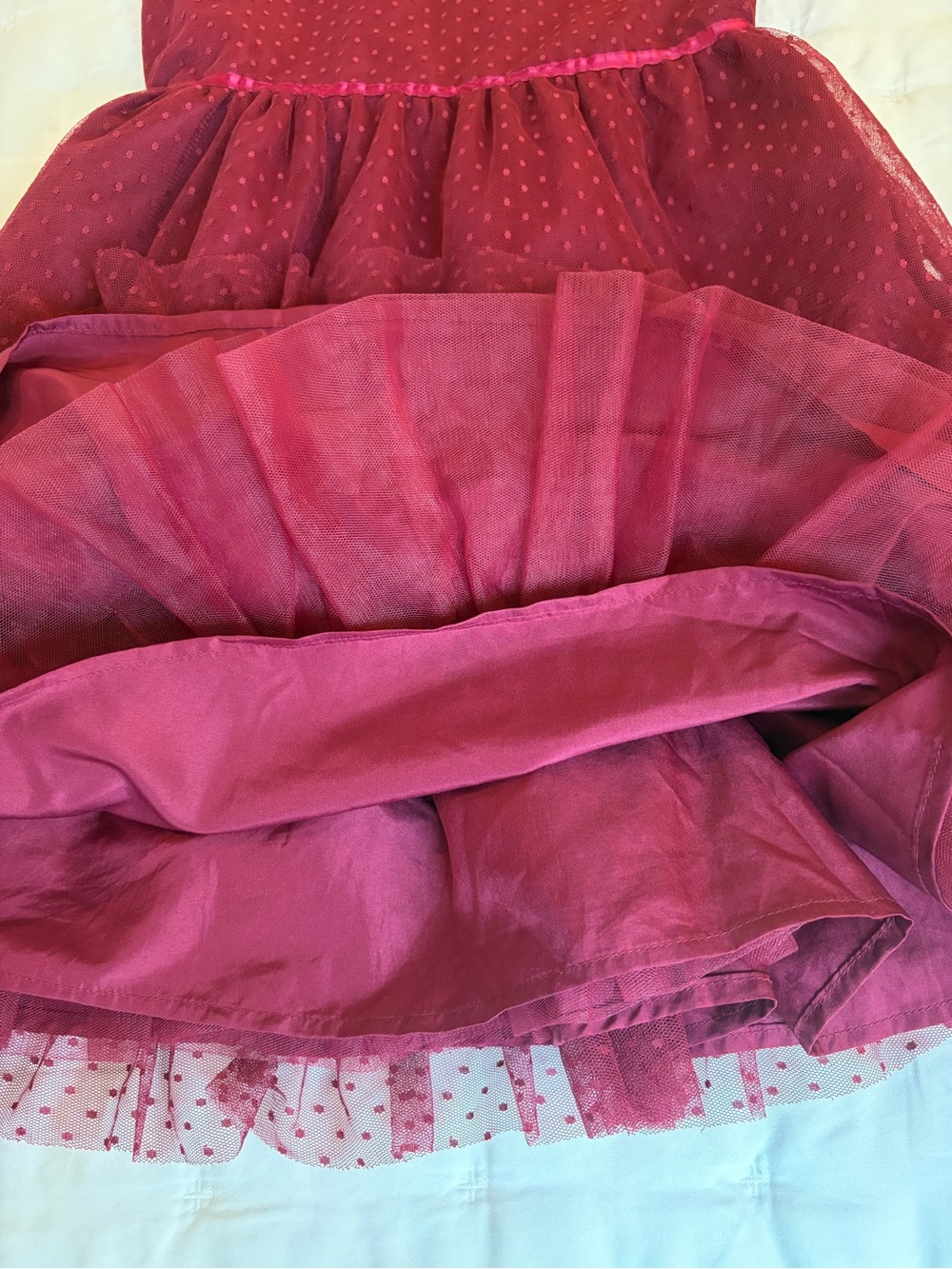 Janie & Jack Burgundy Tulle Dress - Picture 4 of 4